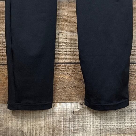 Bebe Gold Bar Detail Jumpsuit Sleeveless Plunging Neckline Black SZ Medium NWT - Picture 9 of 13